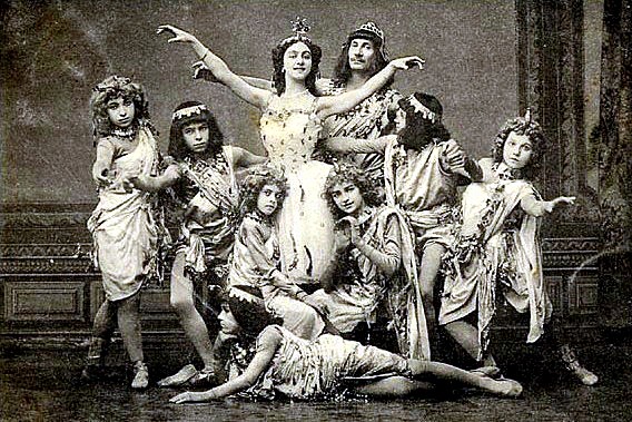 Vera Karalli as the Princess Aspicia and Platon Karsavin as the Pharaoh in the Pugni's 'The Pharaoh's Daughter'. St. Petersburg, ca. 1910 Vera Karalli as the Princess Aspicia and Platon Karsavin as the Pharaoh in the Pugni's 'The Pharaoh's Daughter'. St. Petersburg, ca. 1910