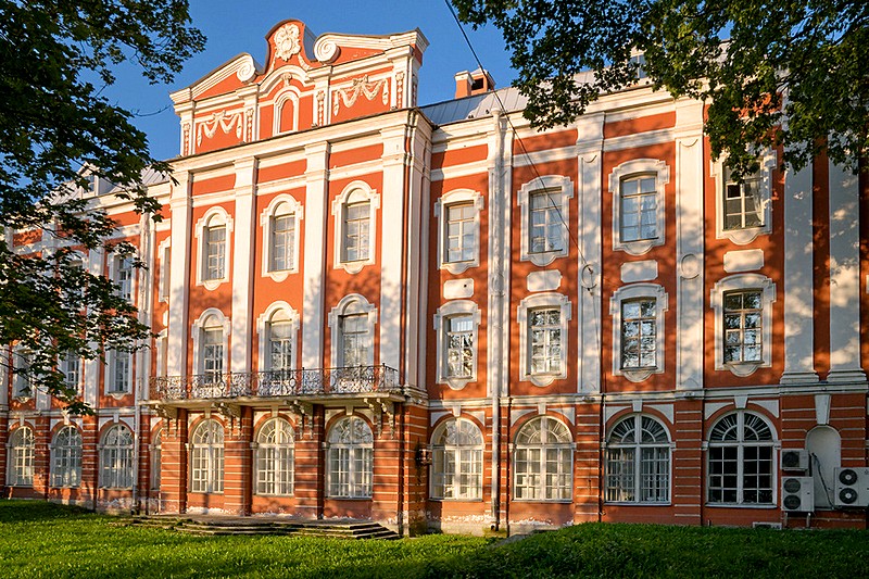 The building of the Twelve Colleges, designed by Trezzini in St Petersburg, Russia