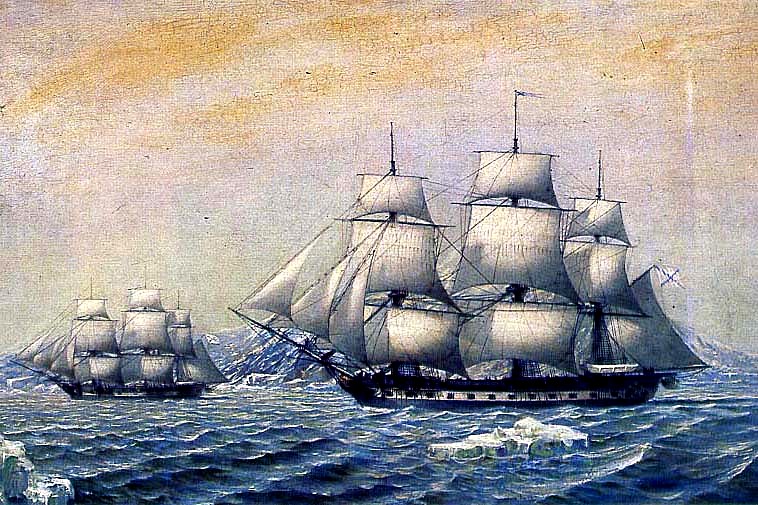 Bellingshausen's sloop-of-war Vostok discovered the continent of Antarctica Bellingshausen's sloop-of-war Vostok discovered the continent of Antarctica
