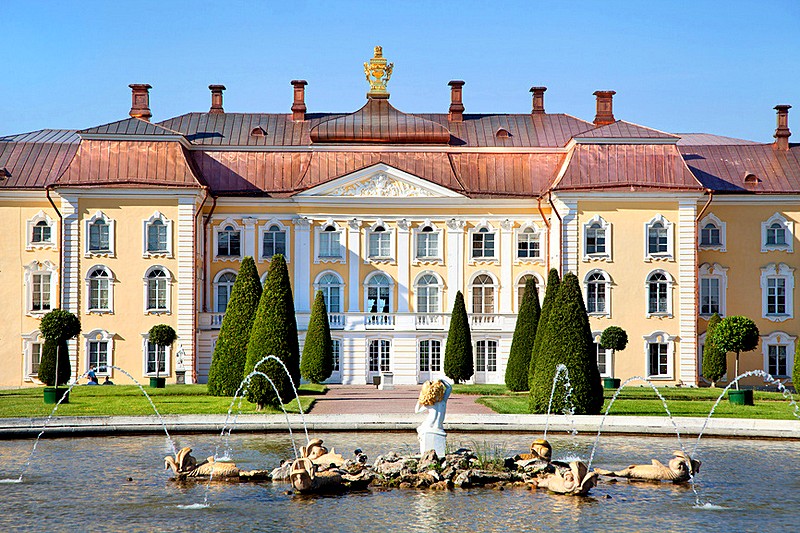 Grand Palace in Peterhof, west of St Petersburg, Russia