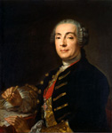 Portrait of Francesco Bartolomeo Rastrelli painted by Lucas Conrad Pfanzelt