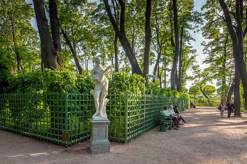 Summer Garden in St Petersburg, Russia, which was laid out by Jean-Baptiste Le Blond