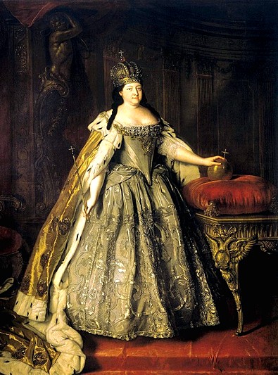 Portrait of Empress Anna Ioannovna by Louis Caravaque in St Petersburg, Russia