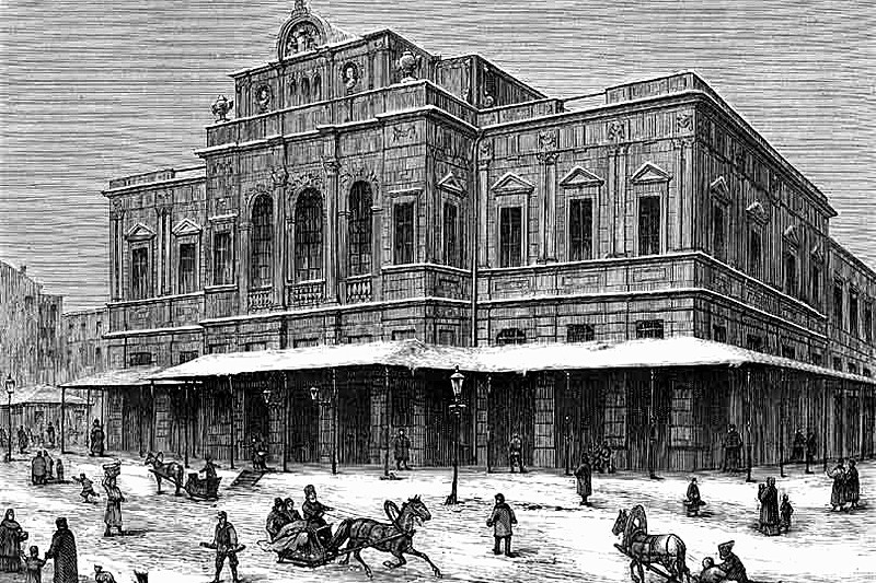 The Mariinsky Theatre ca 1859 in St Petersburg, Russia