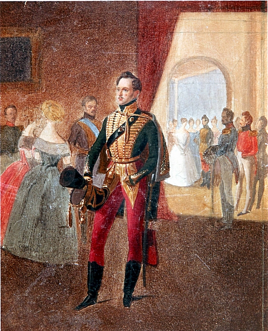 Sketch. 1830s Emperor Nicholas I at a ball