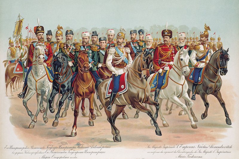 Nikolay II in the uniform of the Horseguards Regiment of Her Highness Empress Maria Federovna