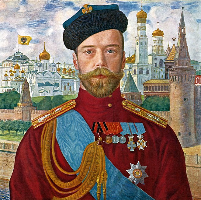 Oil on canvas. 1915 Portrait of Tsar Nicholas II