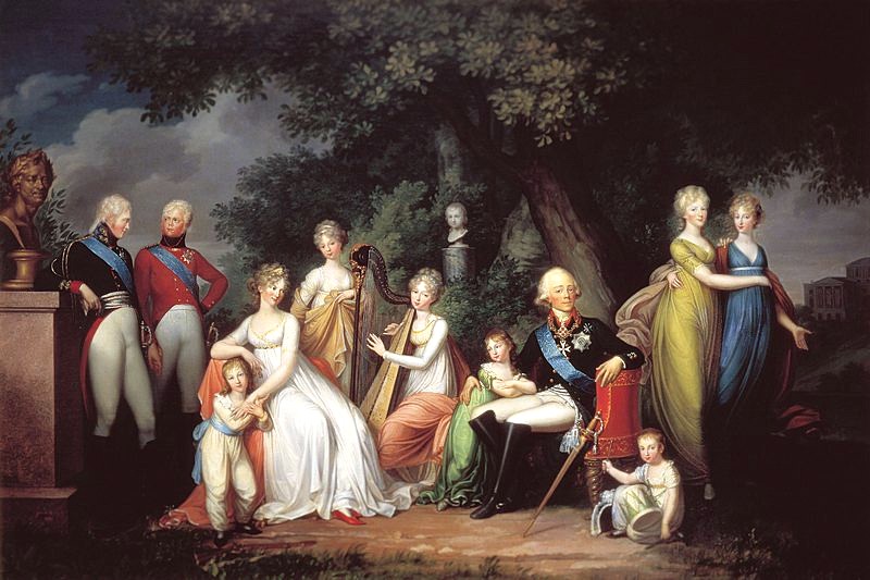 Portrait of Paul I and his family