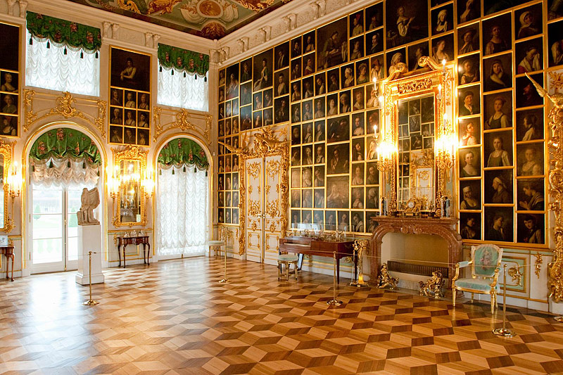 Cabinet of Fashions and Graces (or the Painting Hall) in the Petehof Grand Palace, Russia
