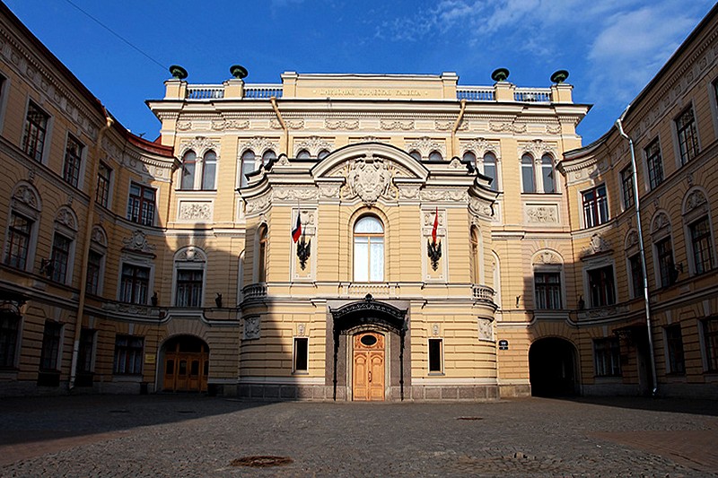 Building of St. Petersburg Cappella, which was once the mansion of architect Yuri Felten (Georg Veldten) in St. Petersburg, Russia