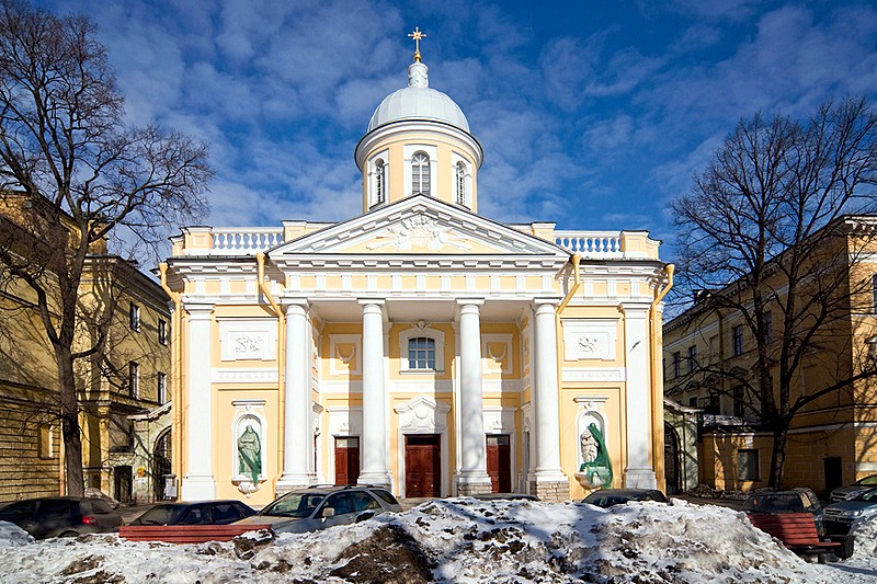 St Catherine's Lutheran Church designed by Yuri Felten (Georg Veldten) in Saint-Petersburg, Russia