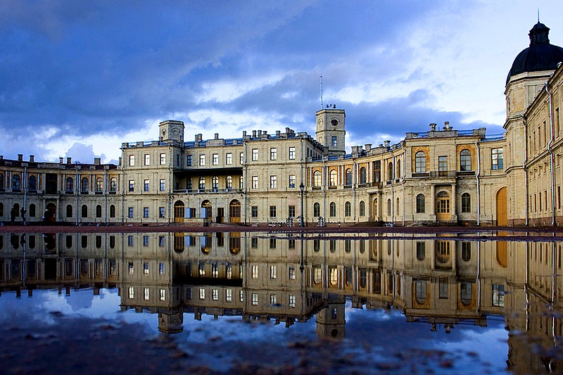 Grand Palace at Gatchina, royal estate south of St Petersburg, Russia