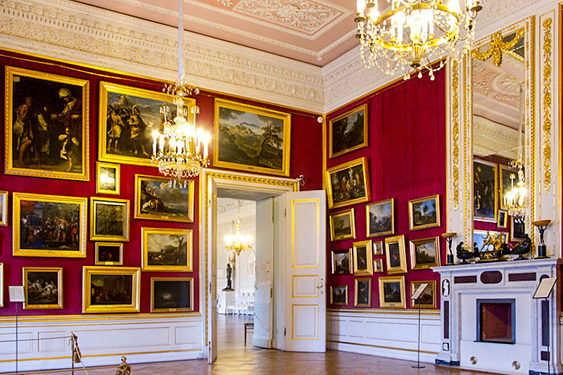 Splendid interiors at the Grand Palace in Gatchina, south of St Petersburg, Russia