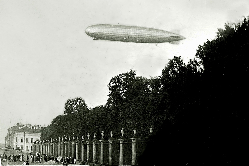 Zeppelin above the Summer Garden, Russia