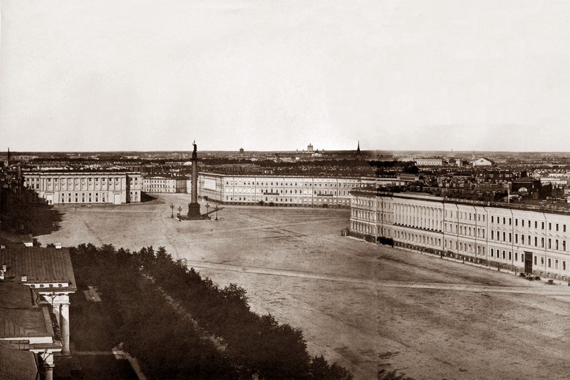 St. Petersburg. Panorama in 13 frames, taken from the tower of the Admiralty (Part 1) in St. Petersburg, Russia