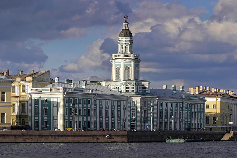 The Kunstkammer - the first building of the Academy of Sciences in St. Petersburg, Russia.