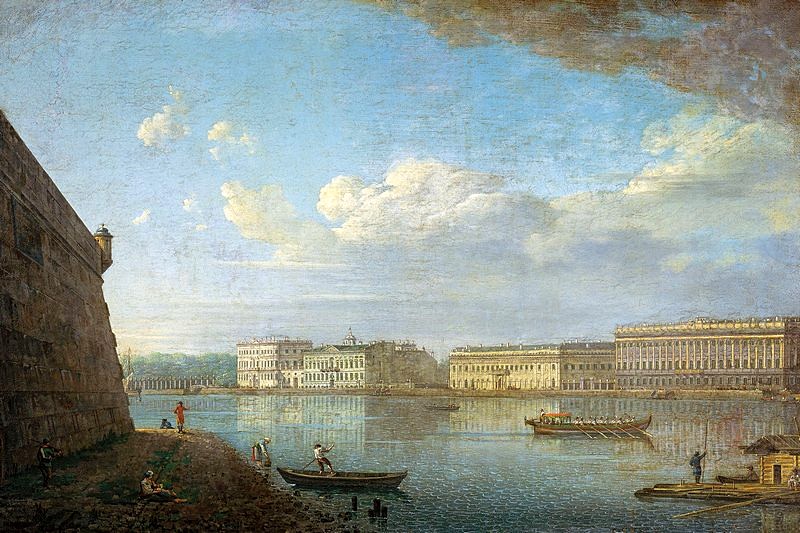 Oil on canvas. 1794. State Tretyakov Gallery View of Palace Embankment from the Peter and Paul Fortress
