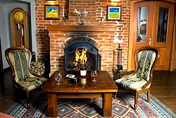 Lobby Lounge at the Alexander House Hotel in St. Petersburg