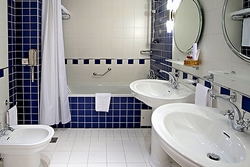 Bathroom of the Suite at the Ambassador Hotel in St. Petersburg