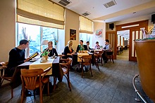 Lobby Bar at the Andersen Hotel in St. Petersburg