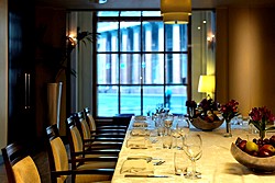Banquet Room of the Borsalino Restaurant at the Angleterre Hotel in St. Petersburg