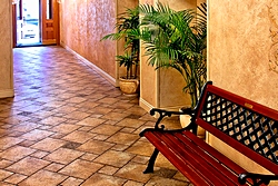 Lobby at the Aston Hotel in St. Petersburg