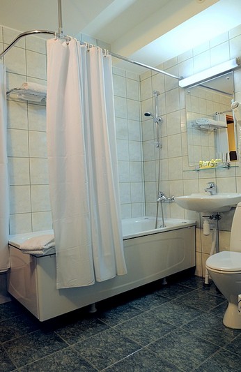 Bathroom of the Suite at the Dostoevsky Hotel in St. Petersburg