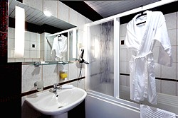 Bathroom of the Suite (Apartments) at the Dynasty Hotel in St. Petersburg