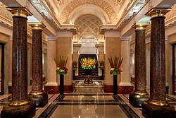 Lobby at the Four Seasons Lion Palace Hotel in St. Petersburg