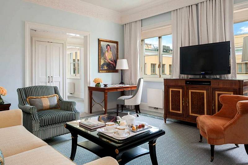 Deluxe One-Bedroom Suite at the Four Seasons Lion Palace Hotel in St. Petersburg