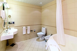 Bathroom of the Superior Double Room at the Grand Hotel Emerald in St. Petersburg