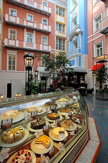 Mezzanine Cafe at the Belmond Grand Hotel Europe in St. Petersburg