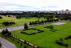 View from Windows at the Karelia Business Hotel in St. Petersburg