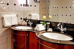 Bathroom of the Deluxe Suite at the Kempinski Hotel Moika 22 in St. Petersburg