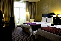 Deluxe Twin Room at the Marriott Courtyard Vasilievsky in St. Petersburg