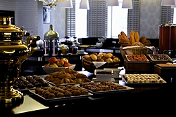 Breakfast at the Marriott Courtyard Vasilievsky in St. Petersburg