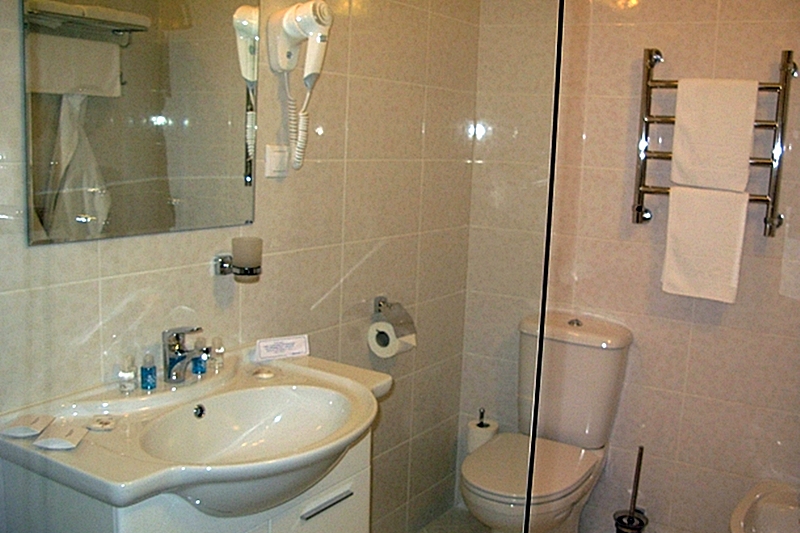 Bathroom of the Apartment at the Moscow Hotel in St. Petersburg