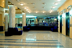 Lobby at the Neptun Business Hotel in St. Petersburg