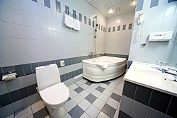 Bathroom of the Suite (Block B) at the Neptun Business Hotel in St. Petersburg