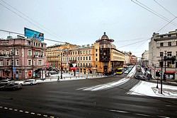 View from Superior Room at the Nevsky Express Hotel in St. Petersburg