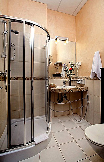 Bathroom of the Classic Room at the Nevsky Forum Hotel in St. Petersburg