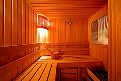 Sauna of the Forum Grand Suite at the Nevsky Forum Hotel in St. Petersburg