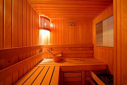 Sauna of the Forum Grand Suite at the Nevsky Forum Hotel in St. Petersburg