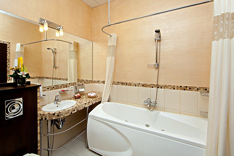 Bathroom of the Suite at the Nevsky Forum Hotel in St. Petersburg