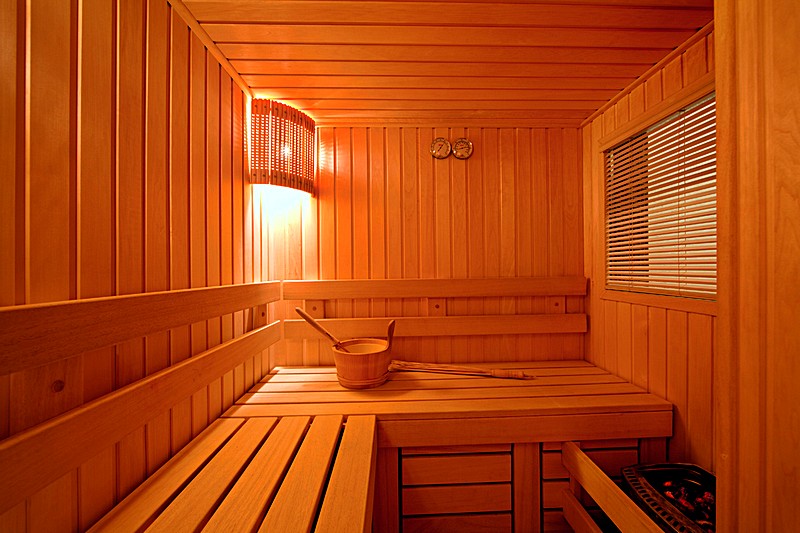 Sauna of the Forum Grand Suite at the Nevsky Forum Hotel in St. Petersburg