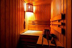 Sauna of the Superior Room at the Nevsky Hotel Moyka 5 in St. Petersburg