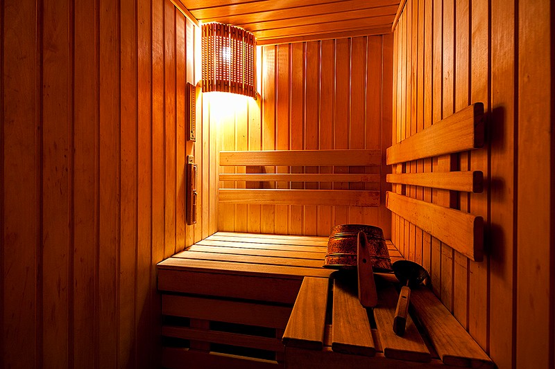 Sauna of the Superior Room at the Nevsky Hotel Moyka 5 in St. Petersburg