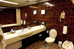 Bathroom of the Duplex Suite at the Park Inn Pribaltiyskaya Hotel in St. Petersburg