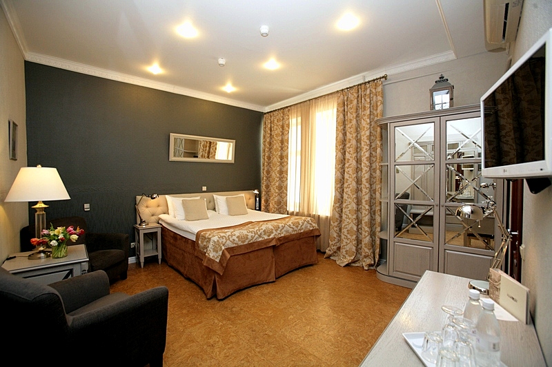 Standard Double Room at the Pushka Inn Hotel in St. Petersburg