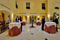 Atrium at the Radisson Royal Hotel in St. Petersburg